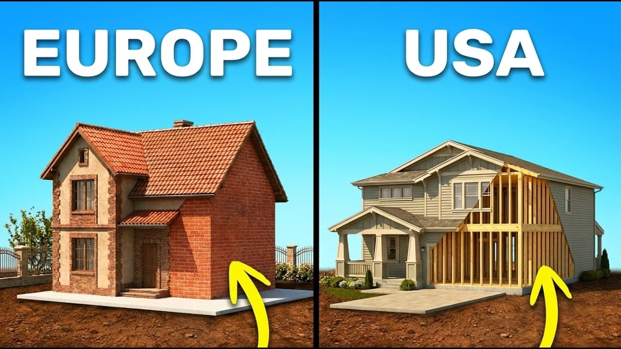 Why US Houses Are Built From Wood (And Europe Uses Brick) — Education mealtime video