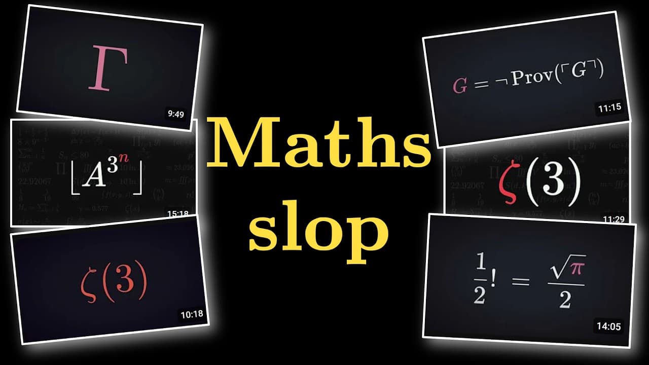 AI slop is flooding maths YouTube — mealtime video thumbnail