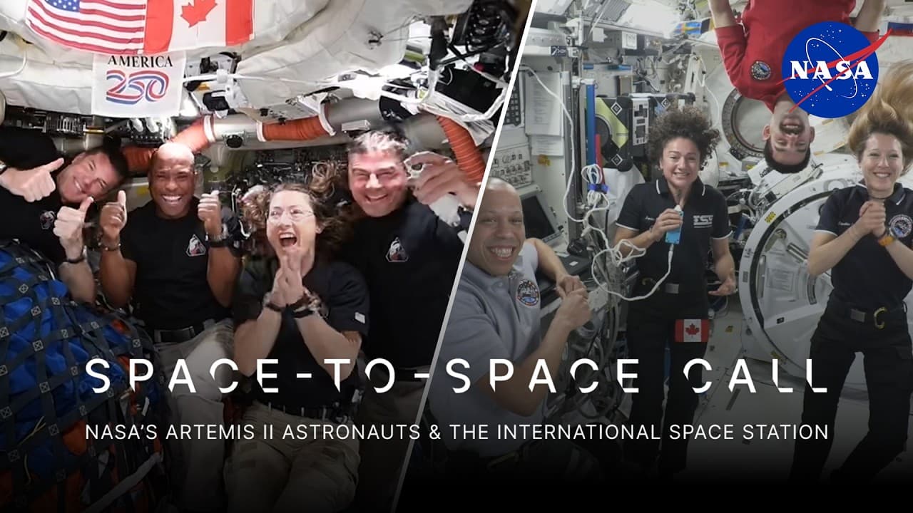 Space-to-Space Call: NASA's Artemis II Astronauts and the International Space Station — Education mealtime video
