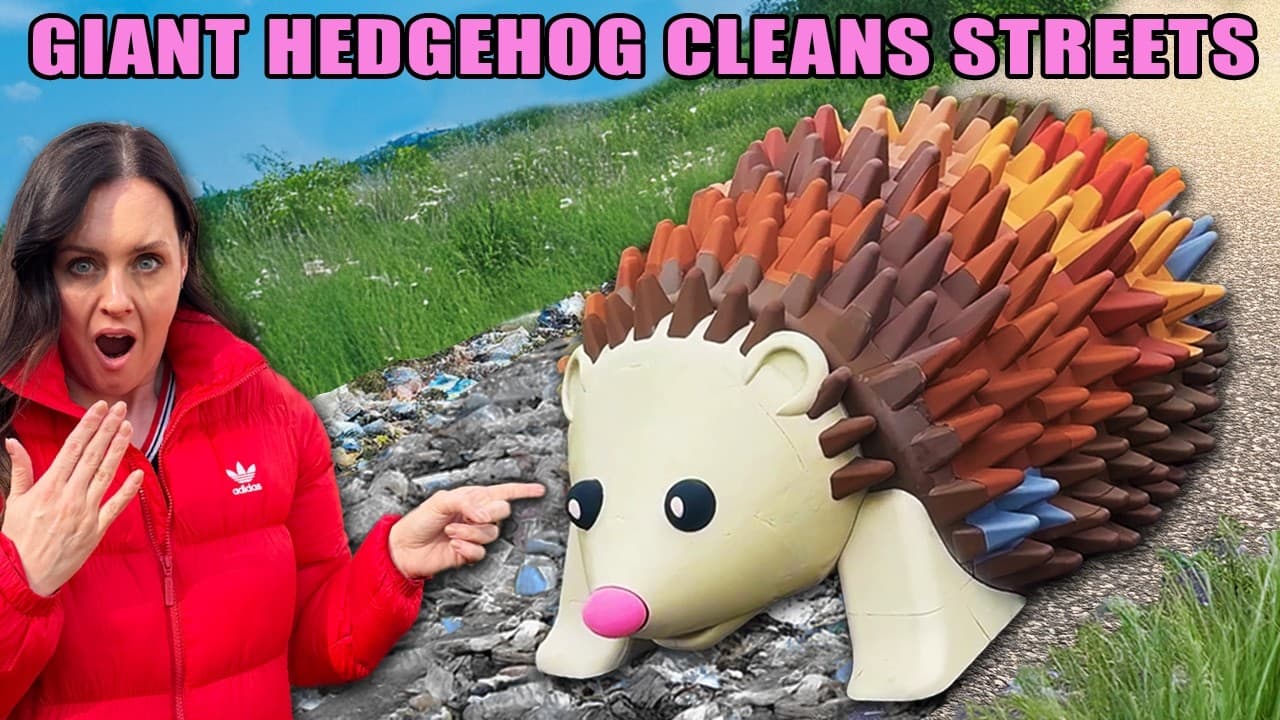 This Giant Robot Hedgehog Eats Litter! — mealtime video thumbnail