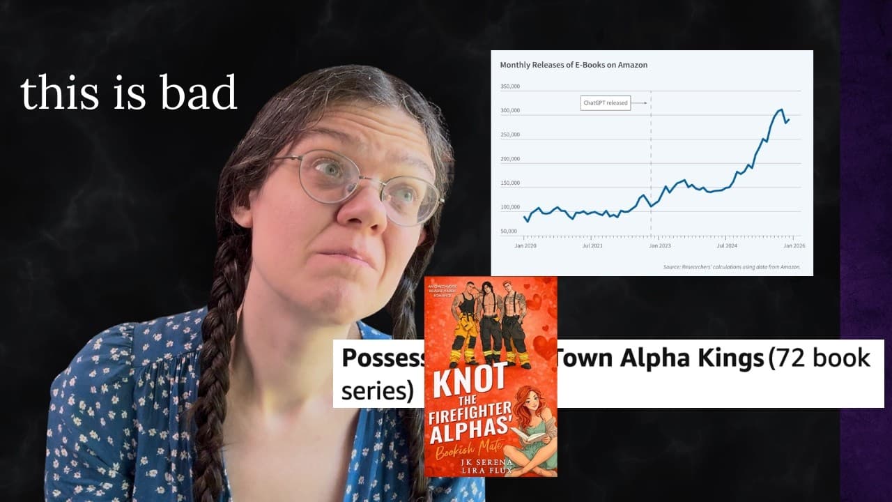 AI is one bad author writing 200,000 books a month — mealtime video thumbnail